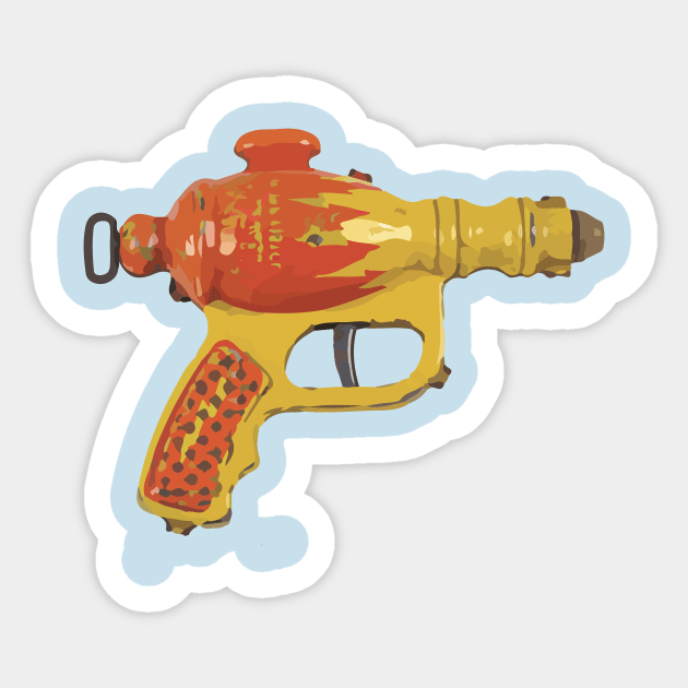 Ray Gun Sticker by DavidLoblaw